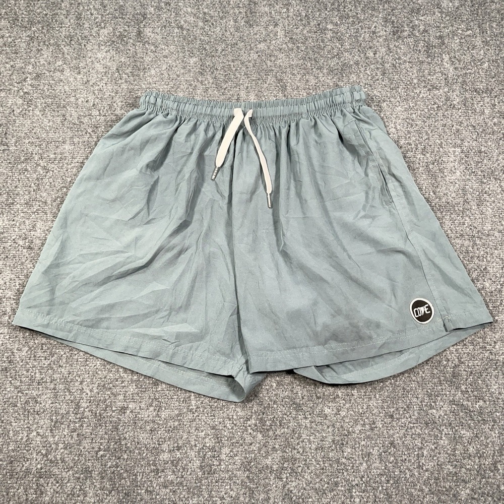 COVE Seafoam Hybrid Stretch Size 38 Green Drawstring Swim Casual Beach‎ Trunks